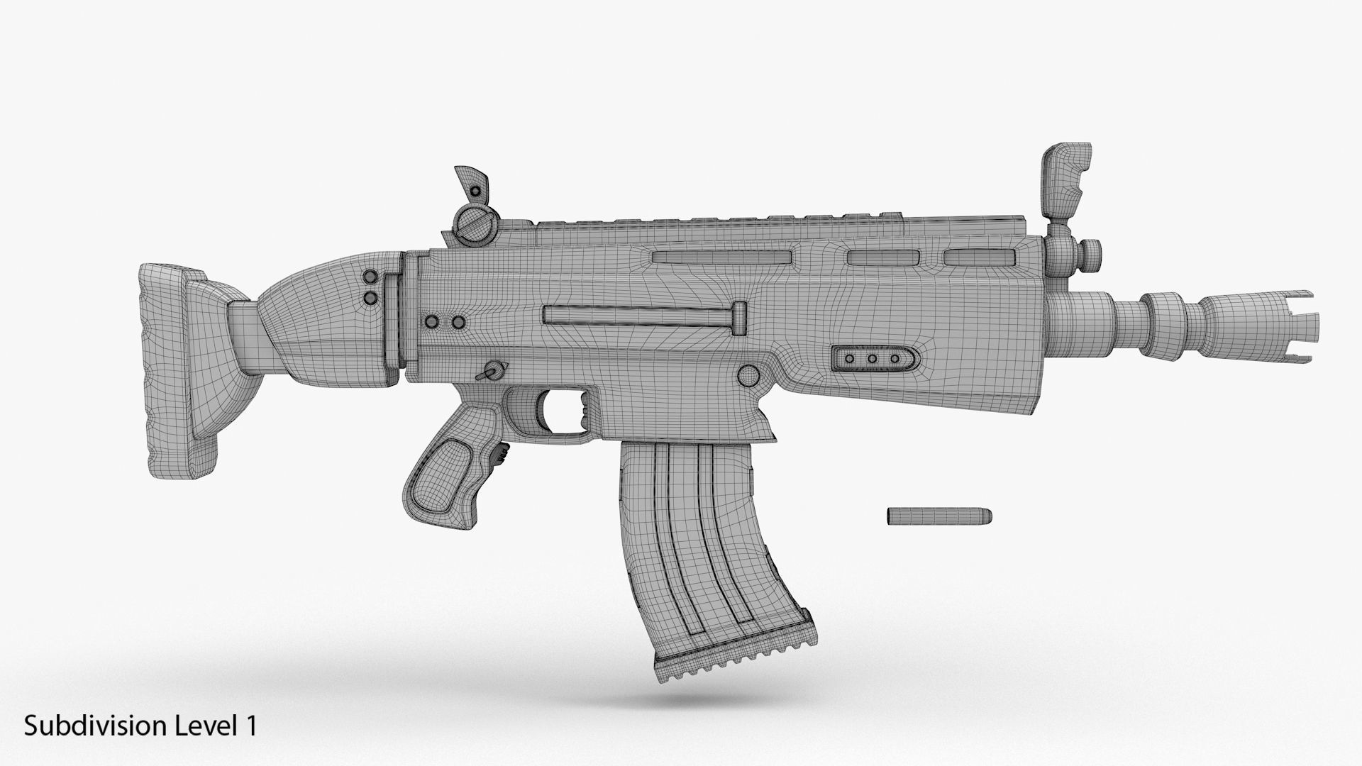 Nerf Fortnite AR-L Elite Dart Blaster 3D model_8