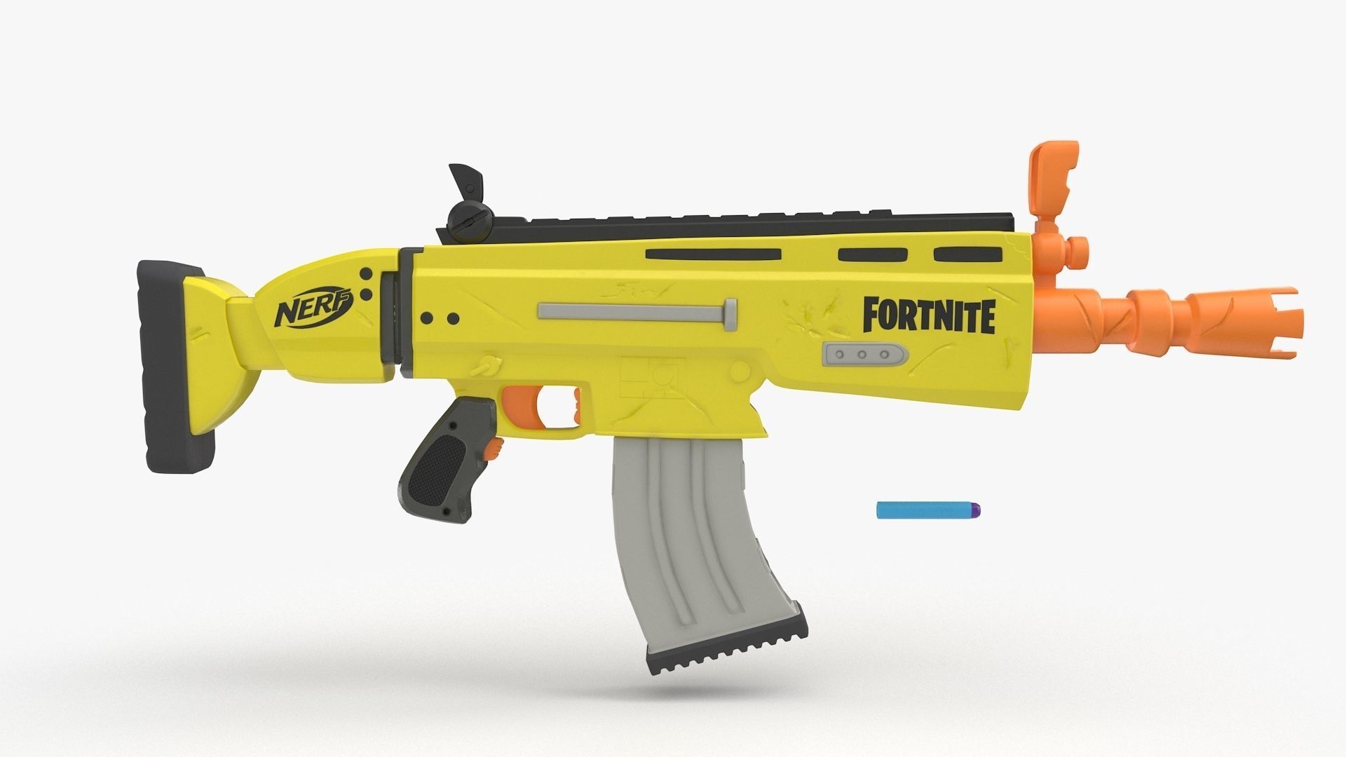 Nerf Fortnite AR-L Elite Dart Blaster 3D model_5