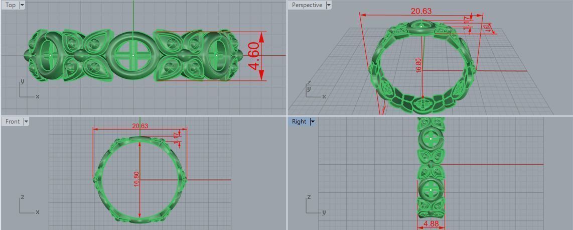 Plain Band ring  24 3D print model_3