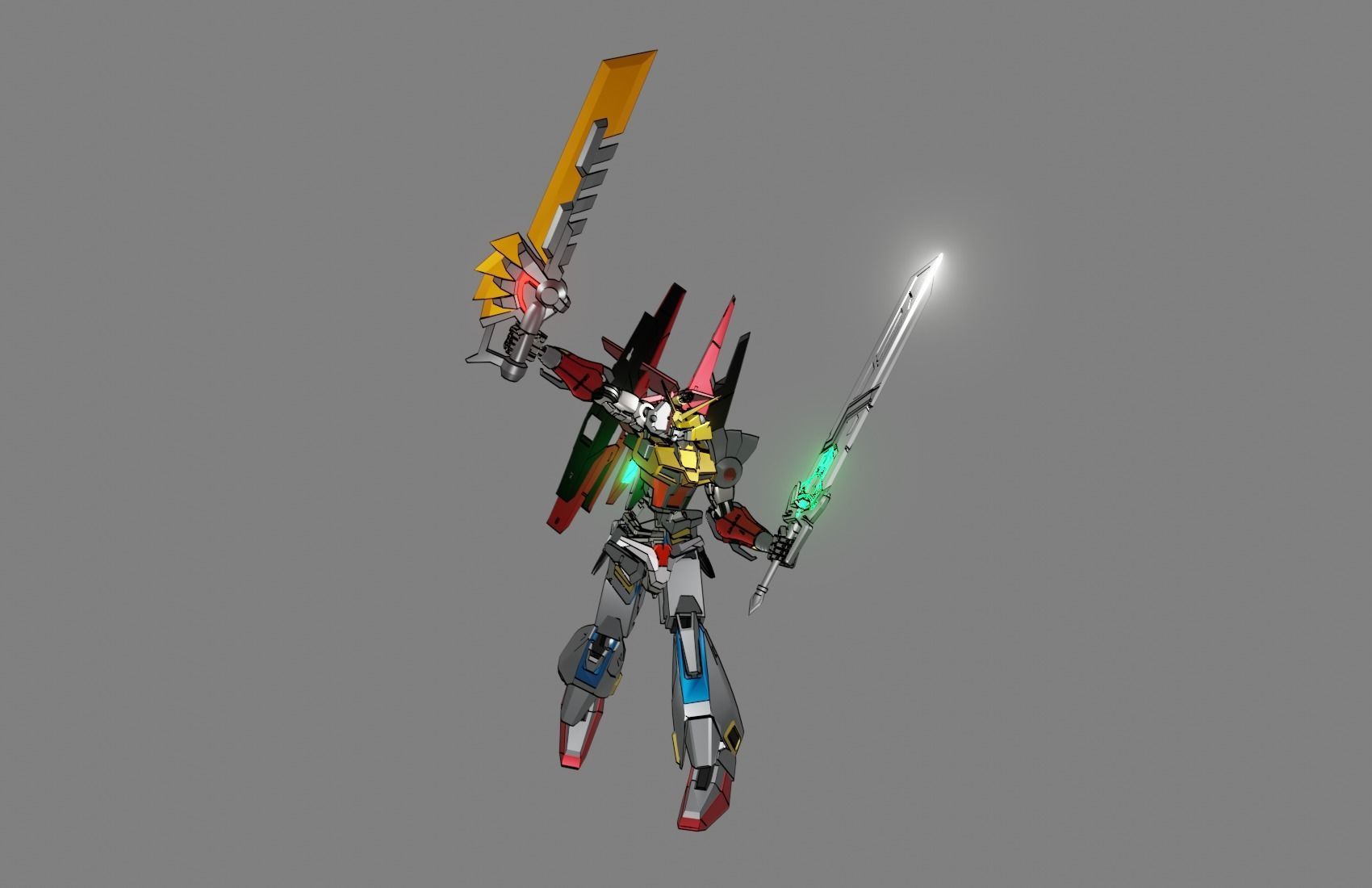 Attacker Gundam B 11 3D model_19