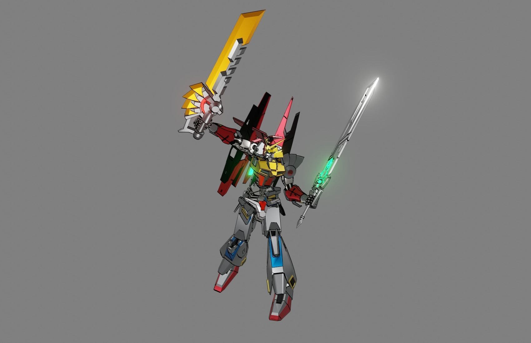 Attacker Gundam B 11 3D model_12