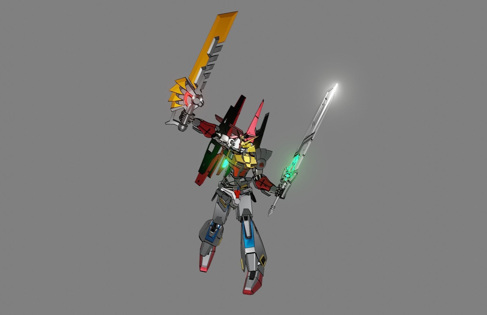 Attacker Gundam B 11 3D model_16