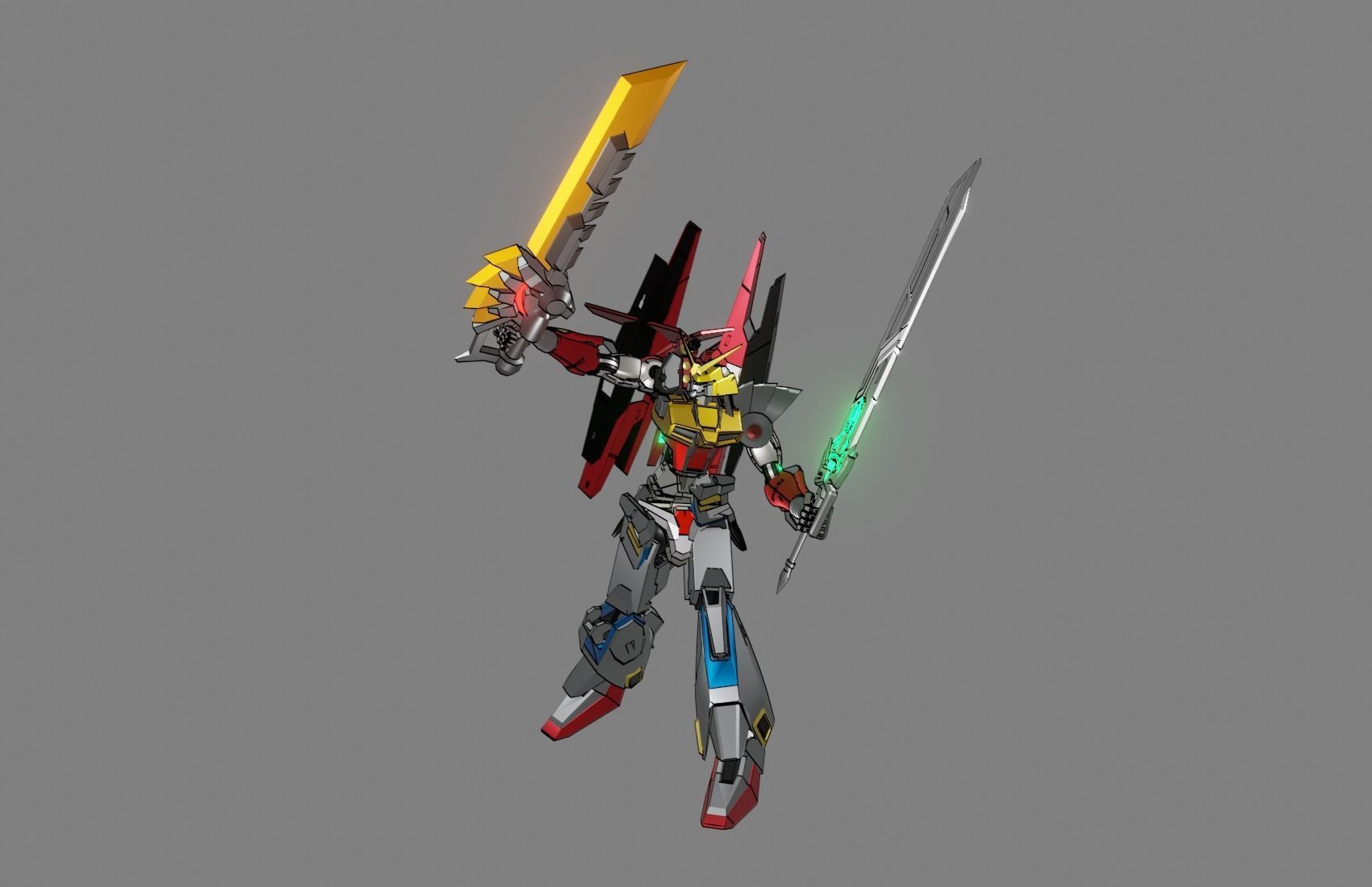 Attacker Gundam B 11 3D model_10
