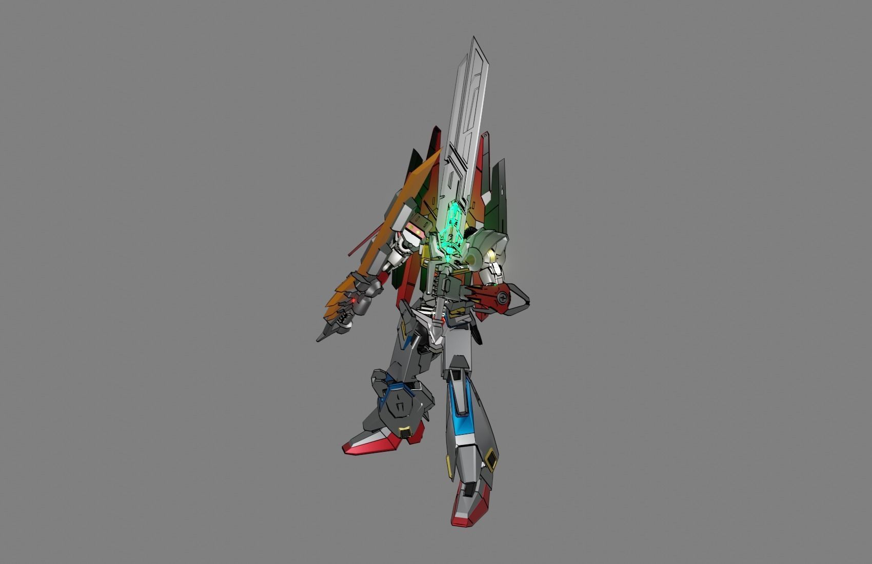 Attacker Gundam B 11 3D model_7