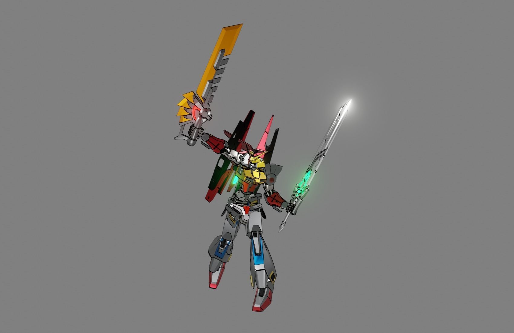 Attacker Gundam B 11 3D model_22