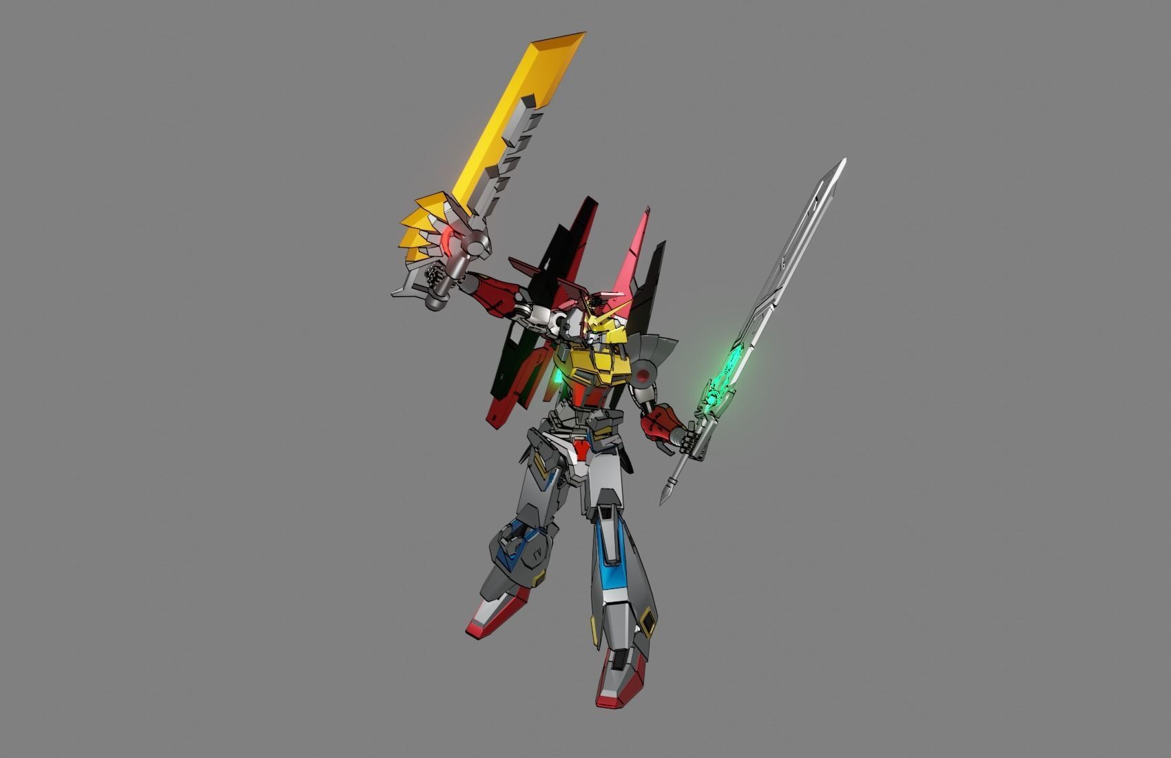 Attacker Gundam B 11 3D model_11