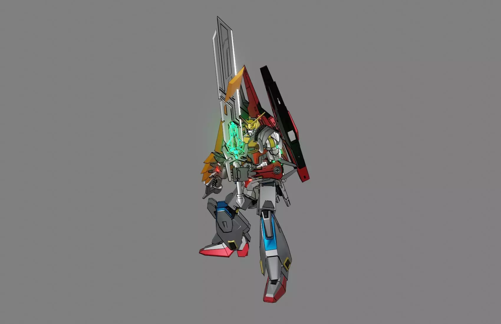 Attacker Gundam B 11 3D model_0