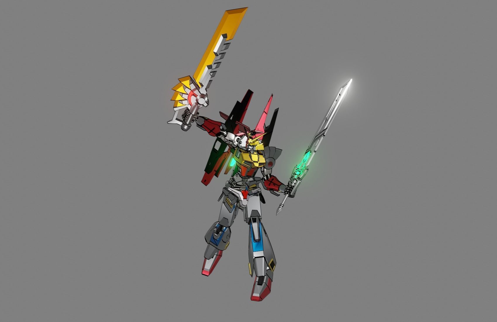 Attacker Gundam B 11 3D model_13