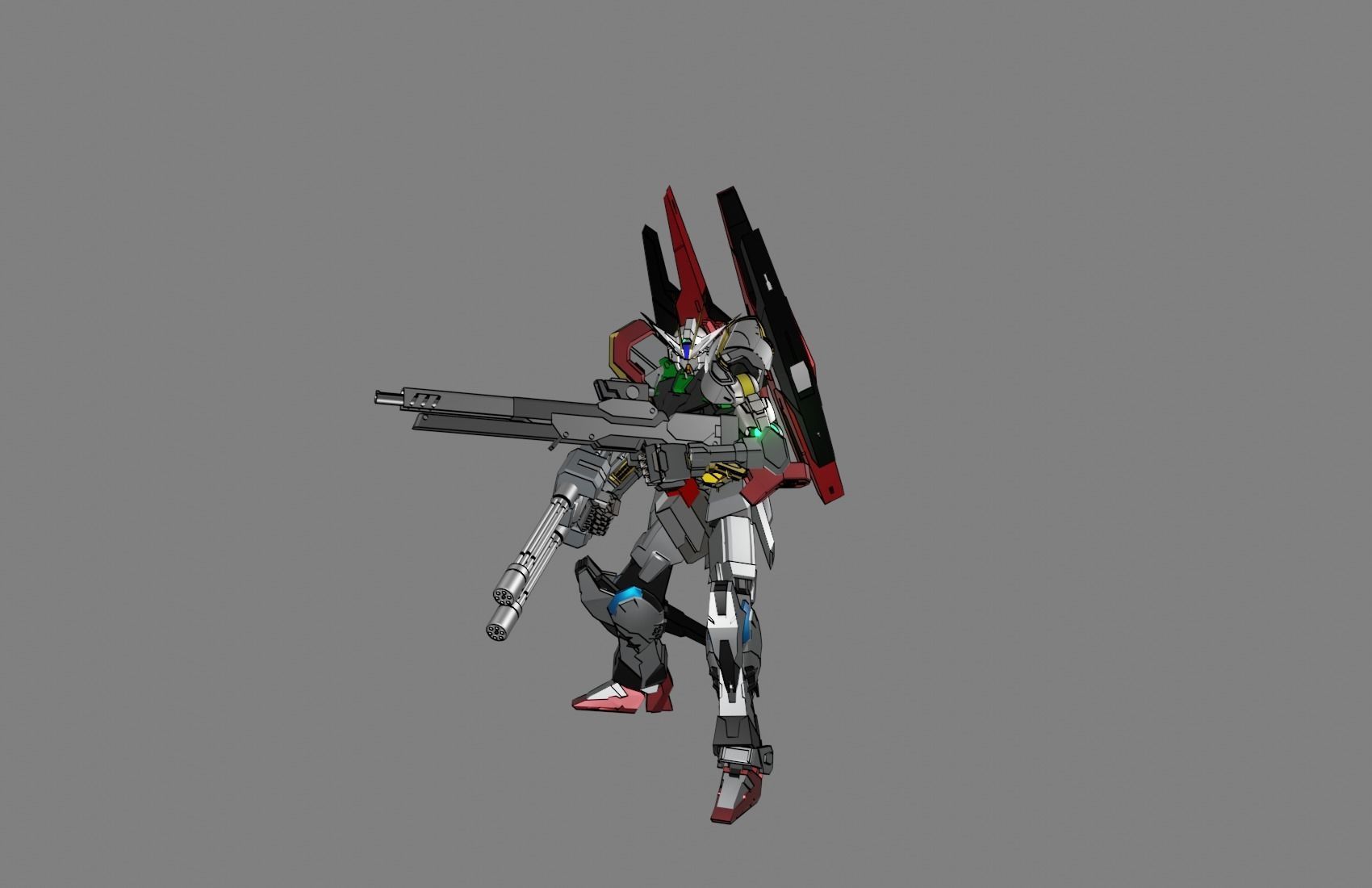 Attacker Gundam B 1 3D model_3