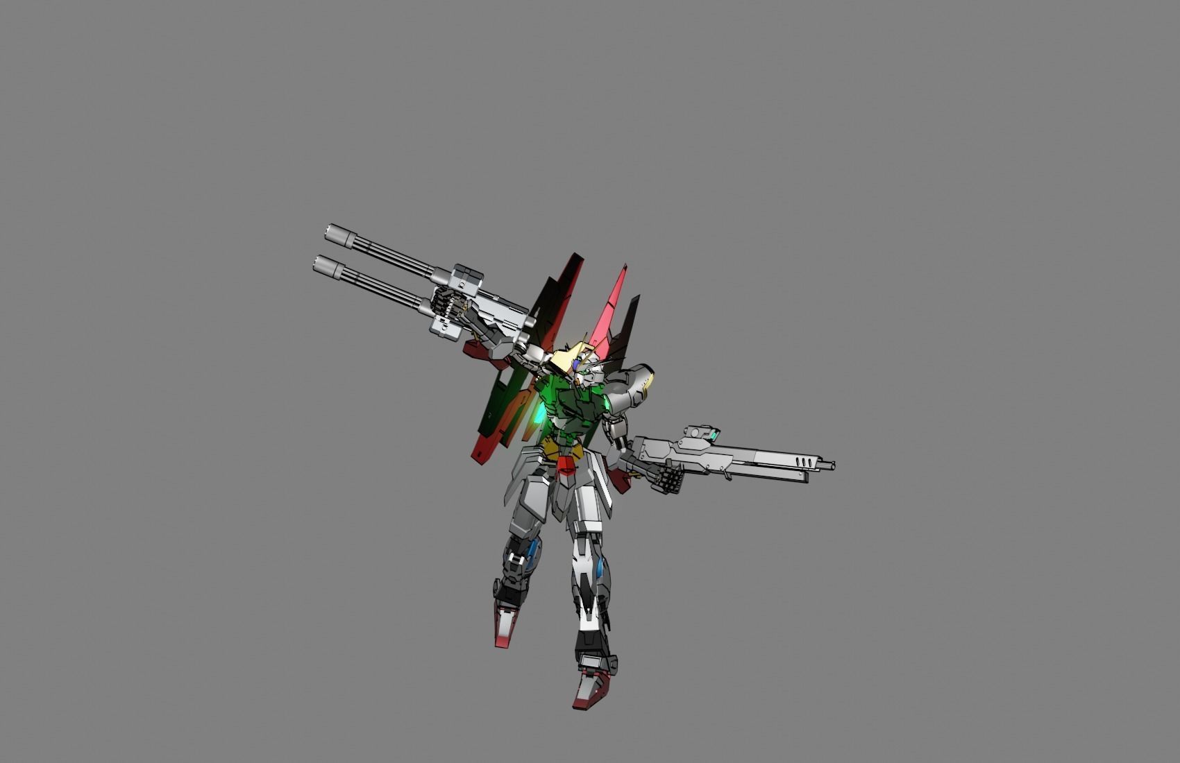 Attacker Gundam B 1 3D model_24