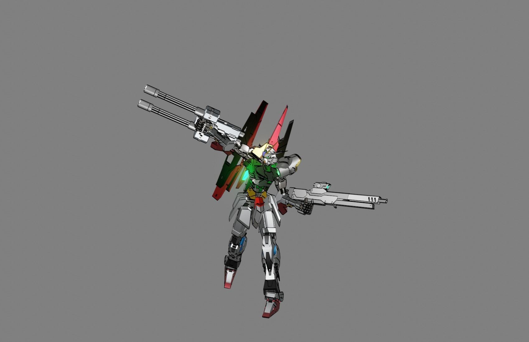 Attacker Gundam B 1 3D model_15
