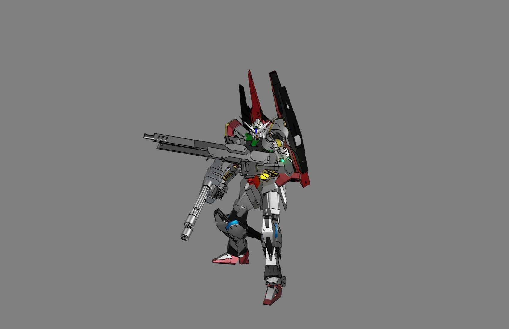 Attacker Gundam B 1 3D model_4