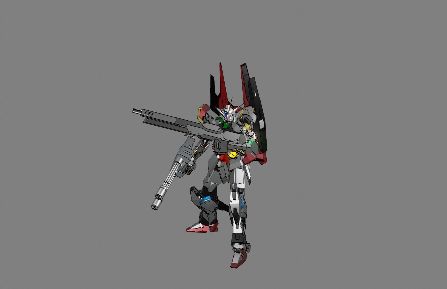 Attacker Gundam B 1 3D model_5