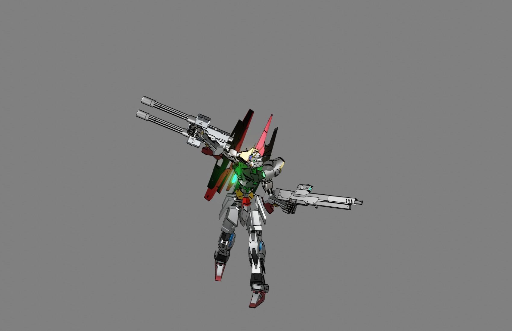Attacker Gundam B 1 3D model_22
