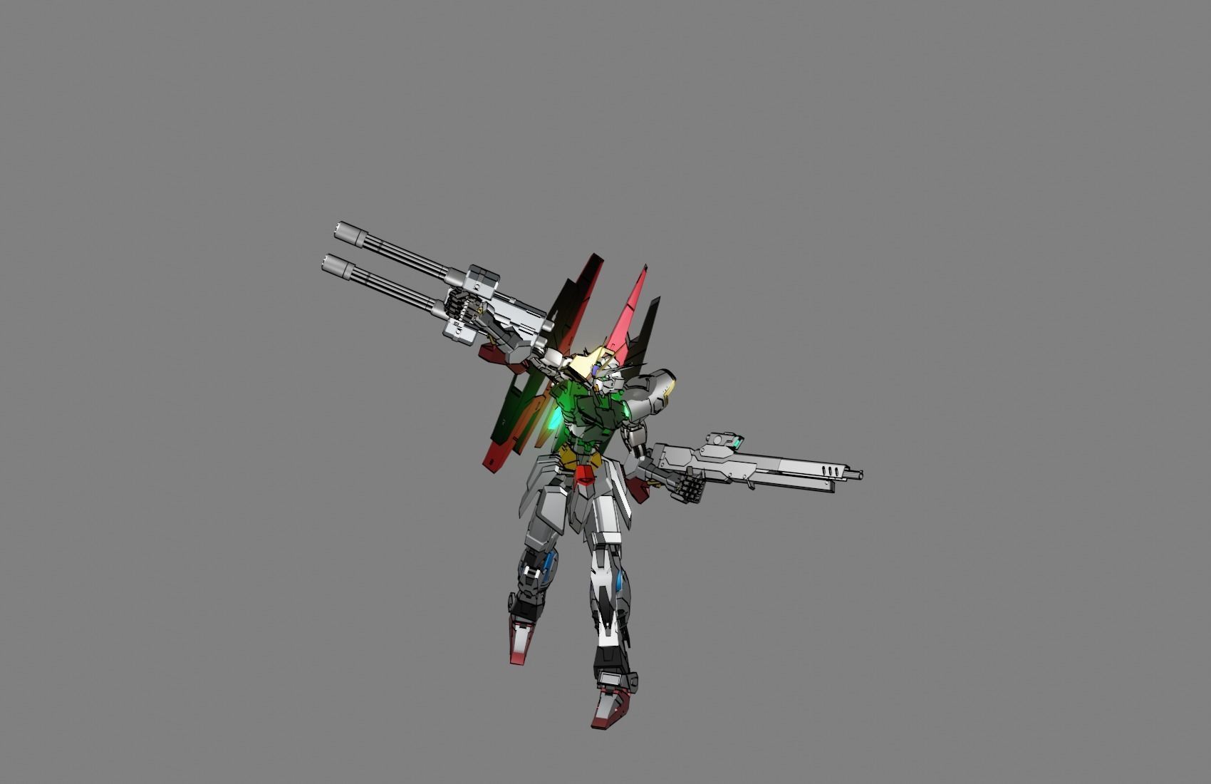 Attacker Gundam B 1 3D model_20