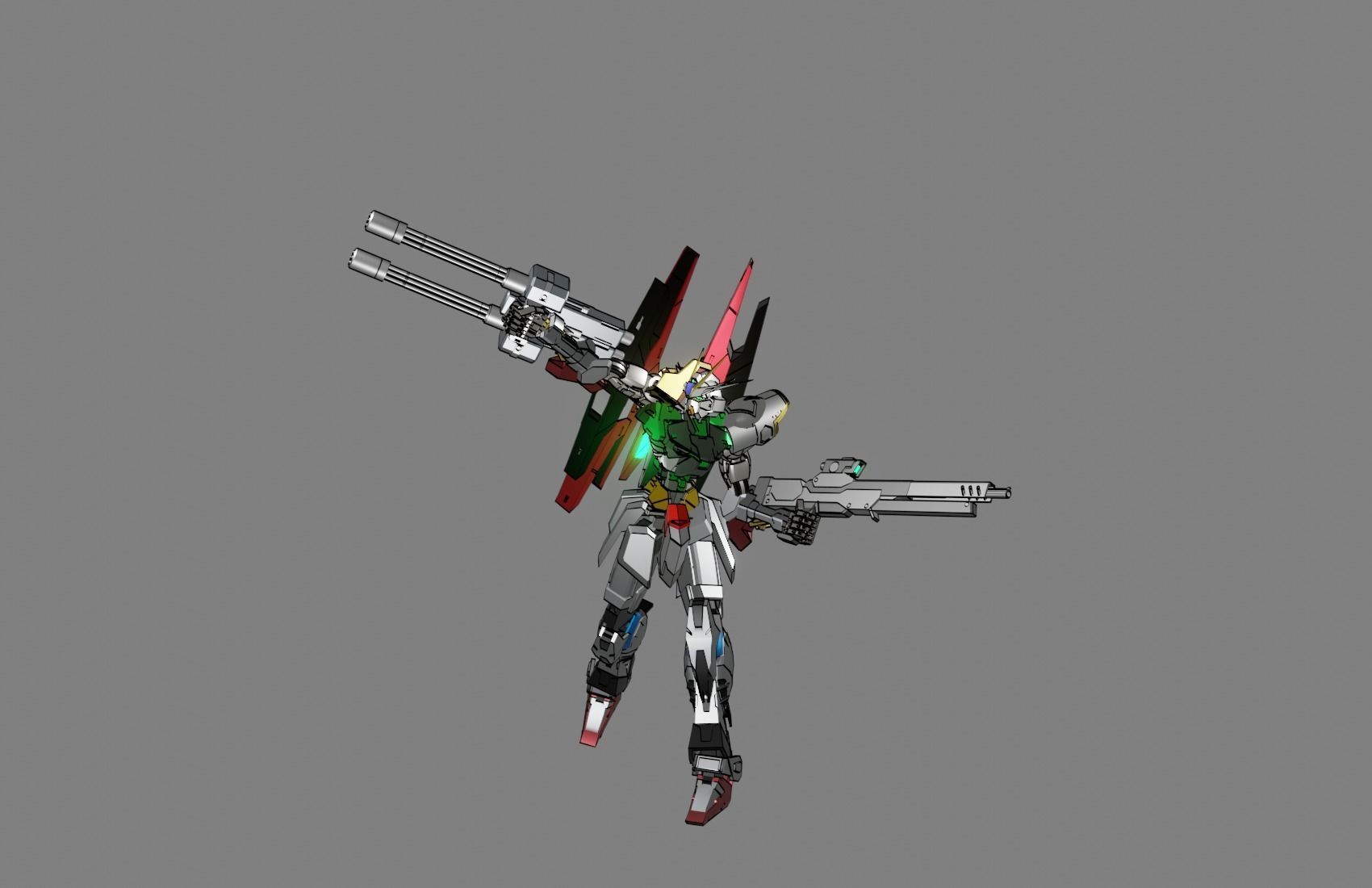 Attacker Gundam B 1 3D model_13