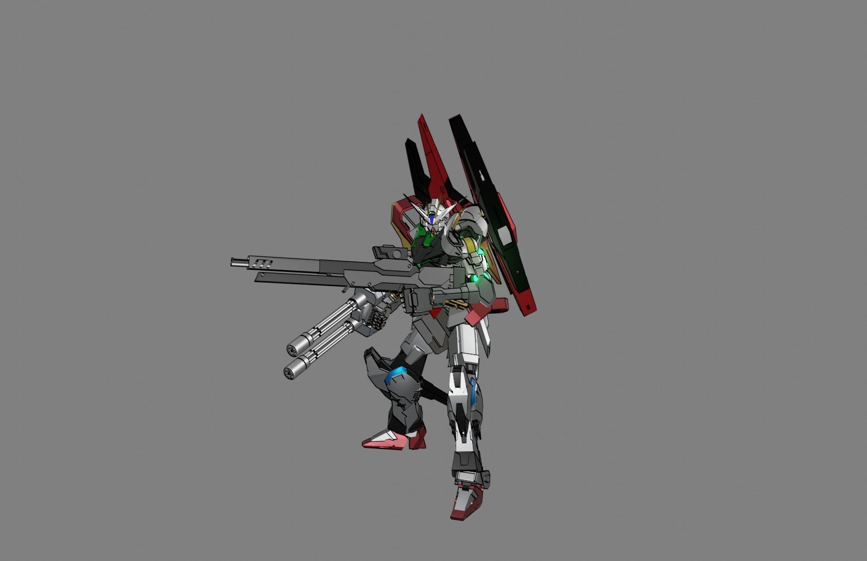 Attacker Gundam B 1 3D model_1