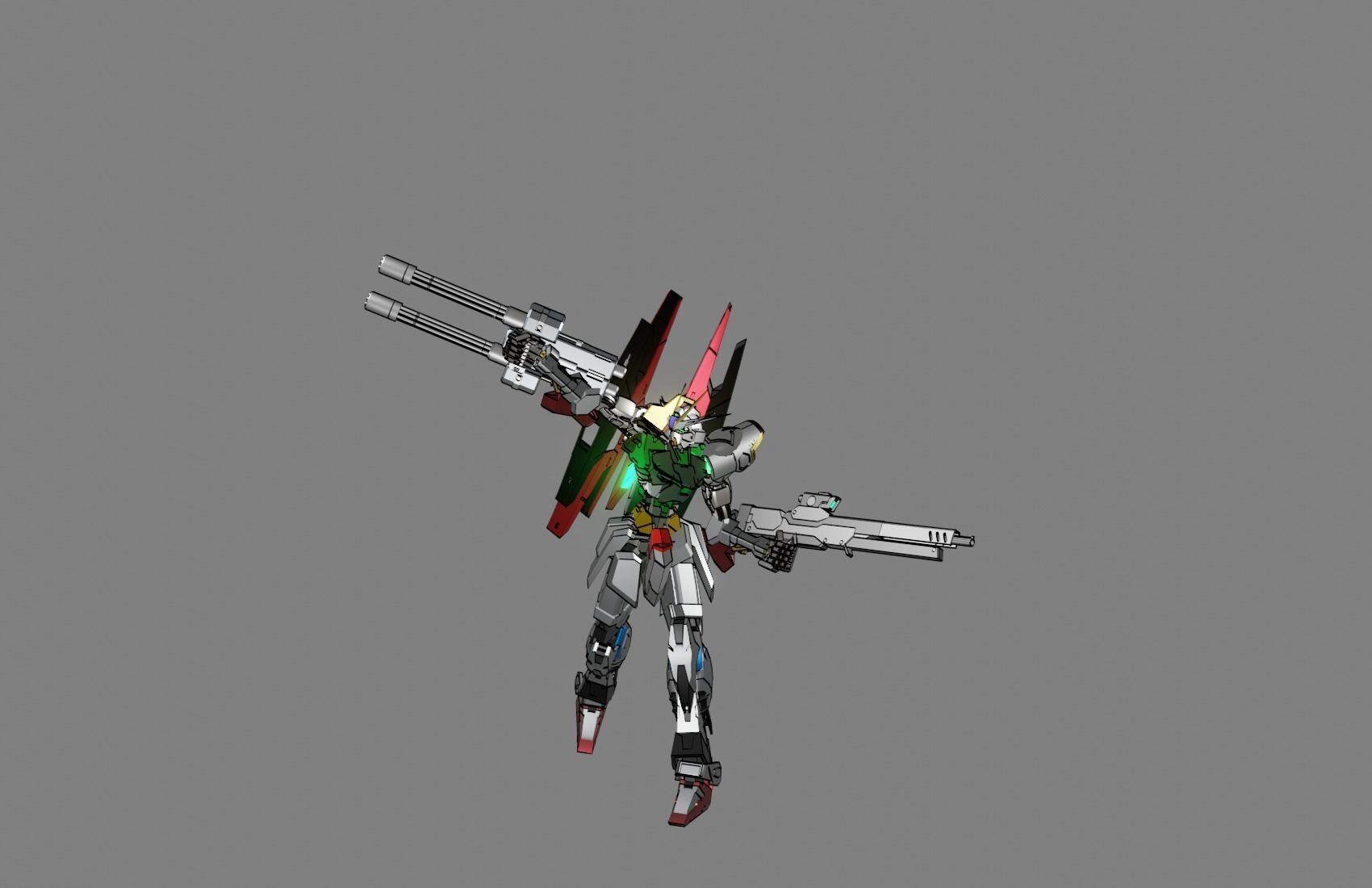 Attacker Gundam B 1 3D model_21