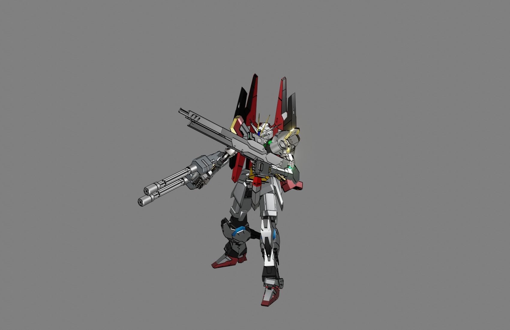 Attacker Gundam B 1 3D model_7