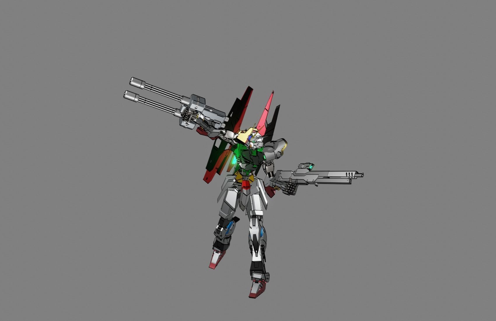 Attacker Gundam B 1 3D model_12