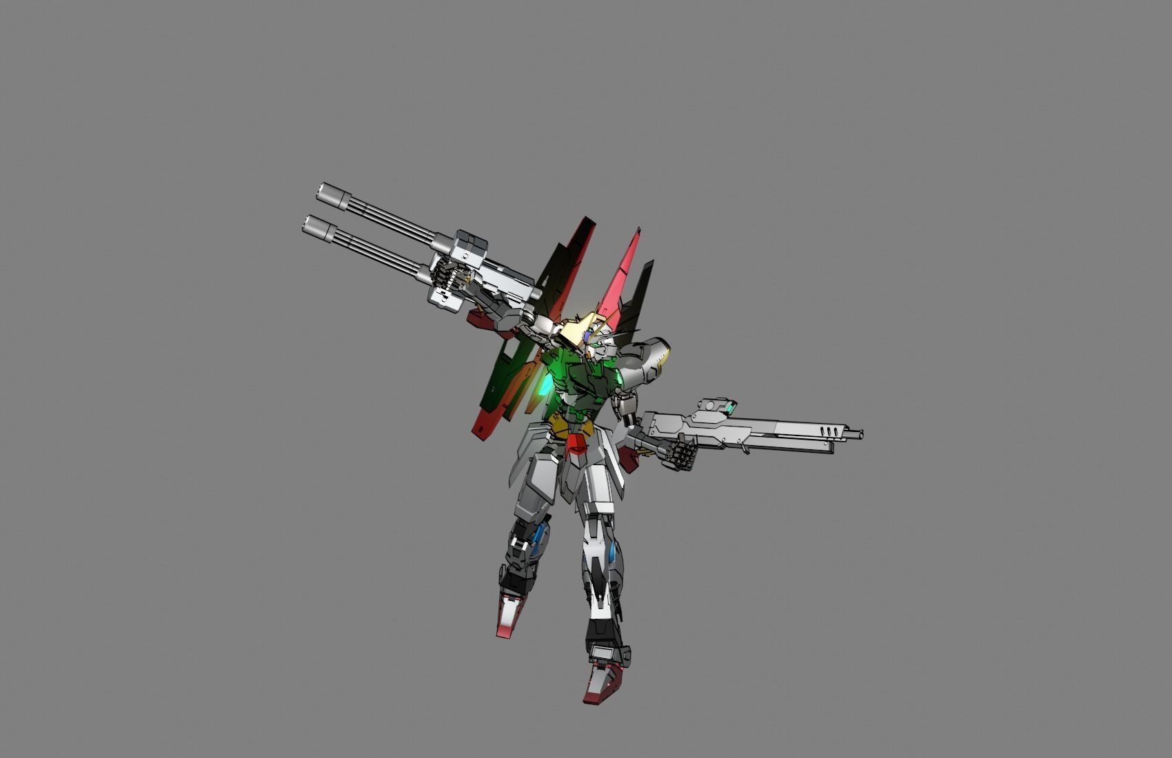 Attacker Gundam B 1 3D model_14