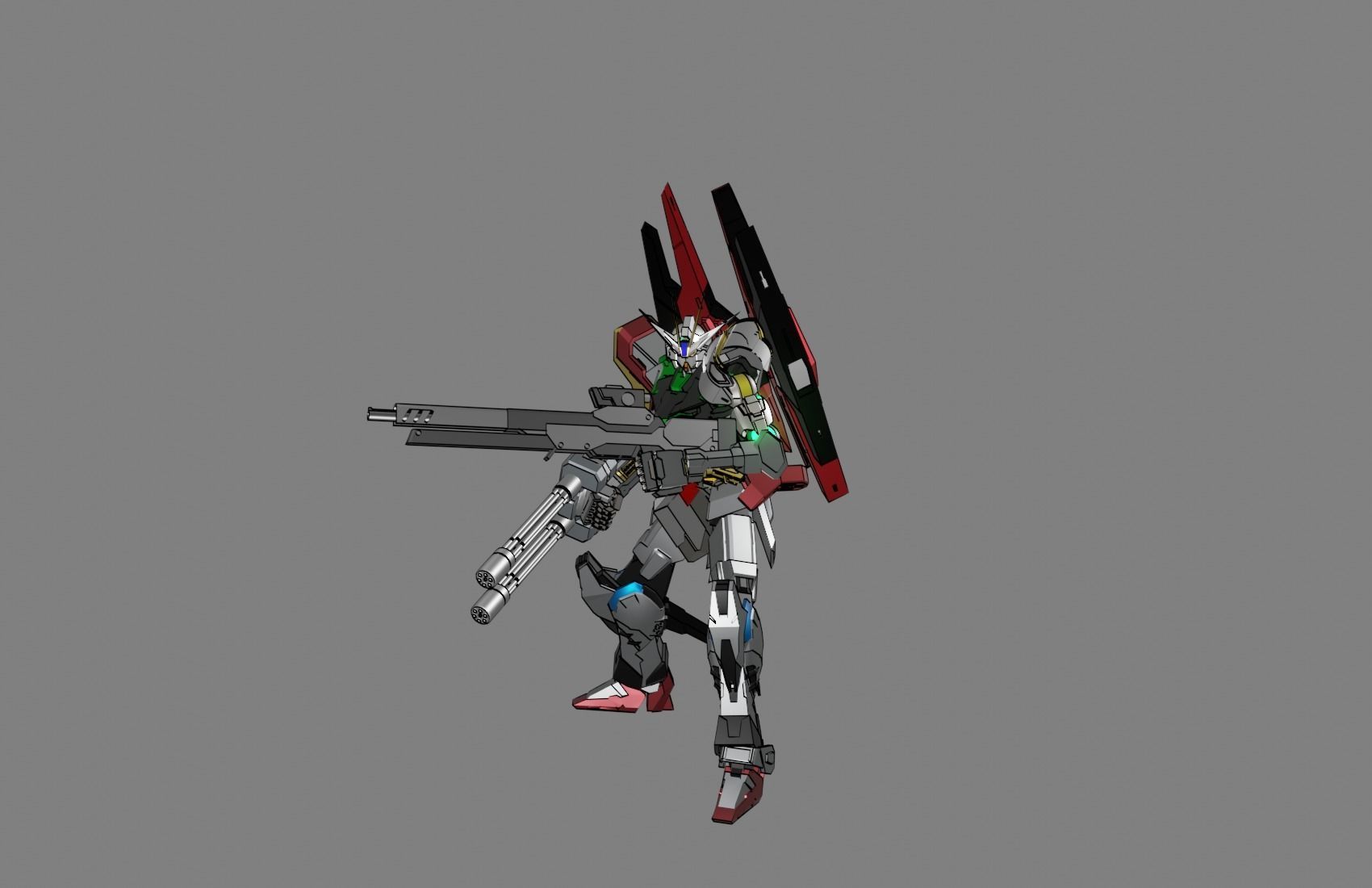Attacker Gundam B 1 3D model_2