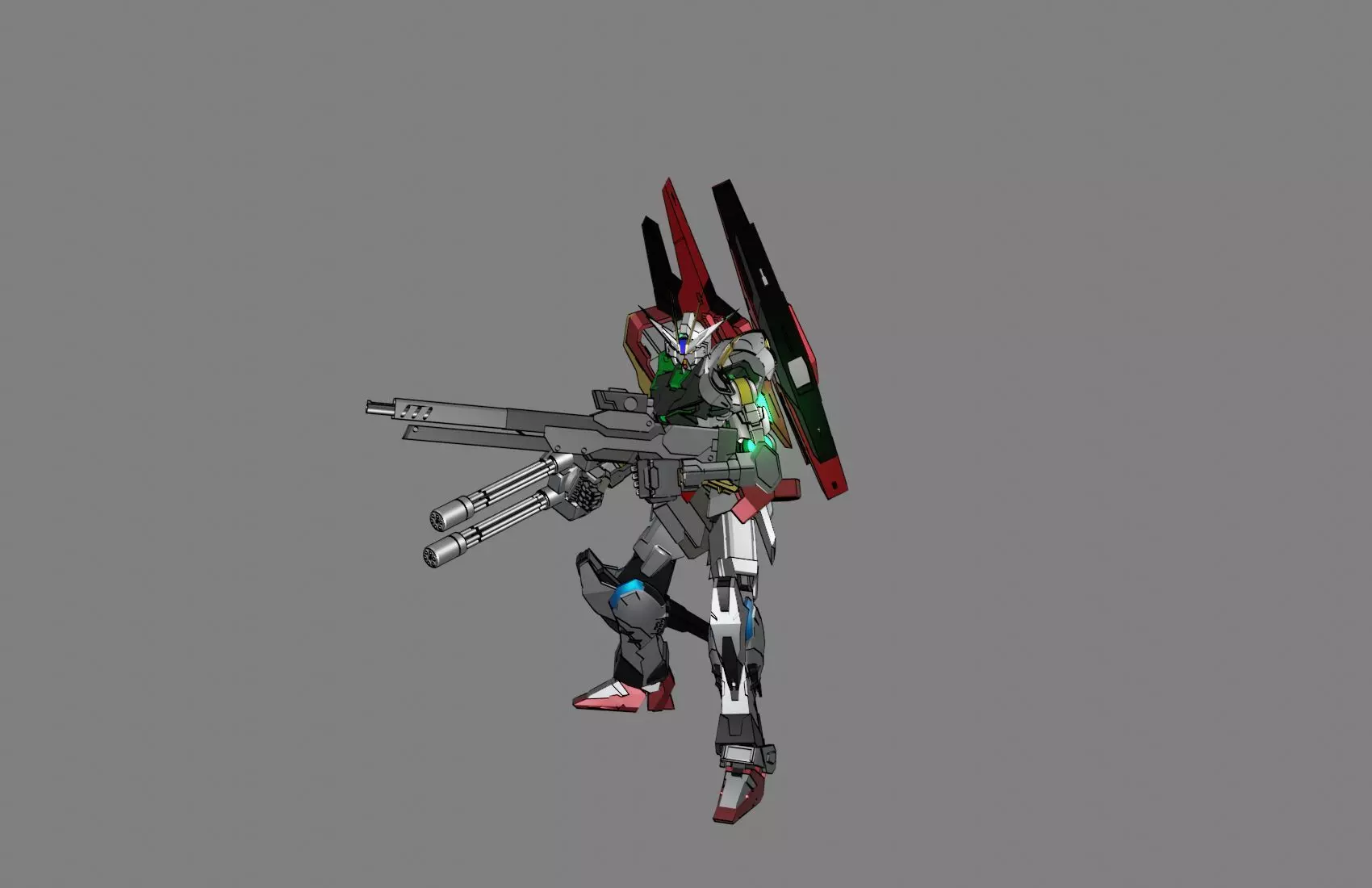 Attacker Gundam B 1 3D model_0
