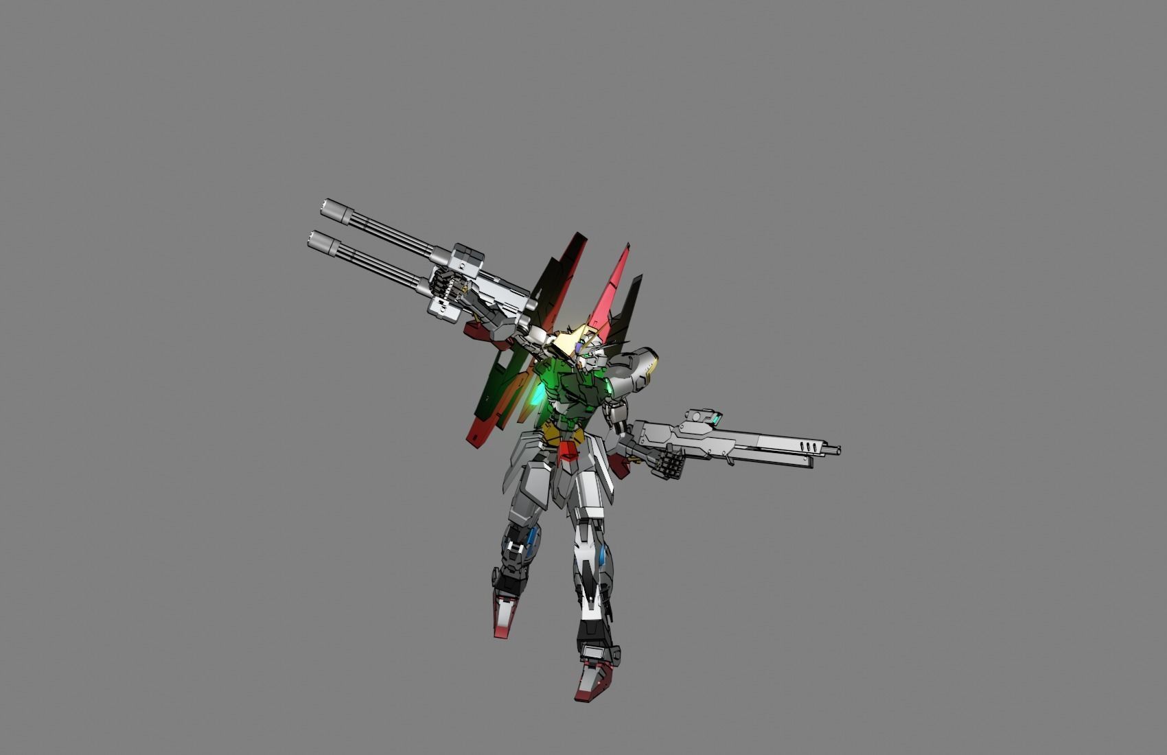 Attacker Gundam B 1 3D model_17