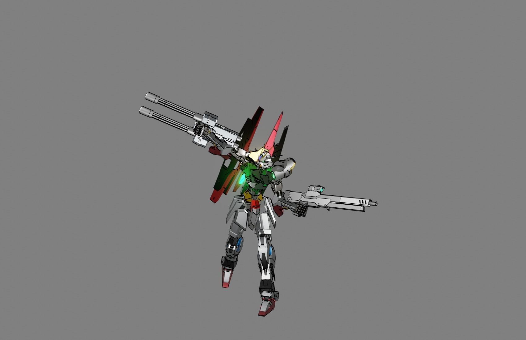 Attacker Gundam B 1 3D model_18
