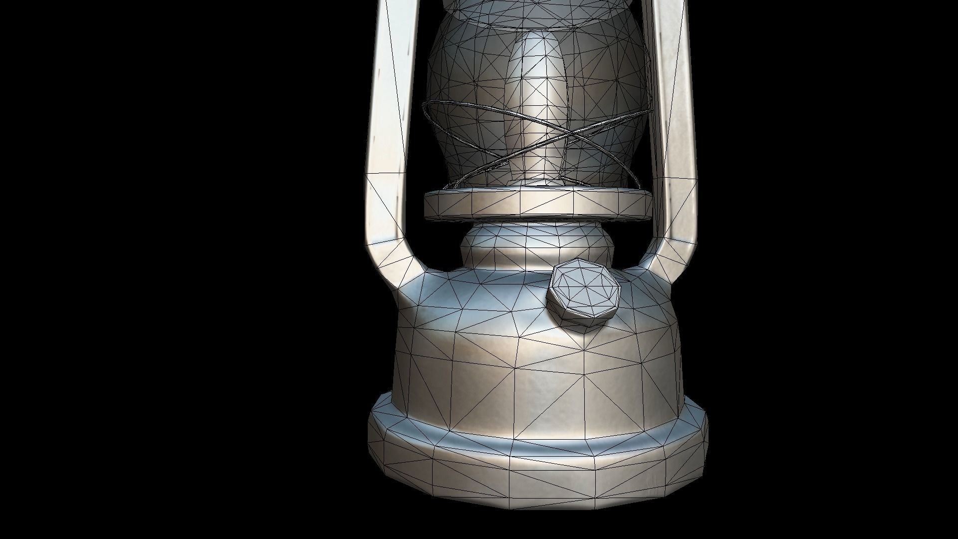 Old Oil Lamp Low-poly 3D model_5