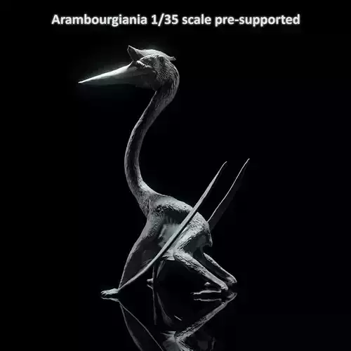 Arambourgiania sitting 1-35 scale pre-supported pterosaur