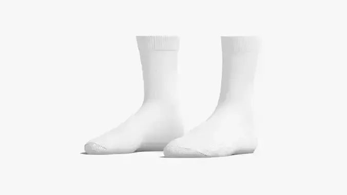White Long Socks - fabric sox pair
