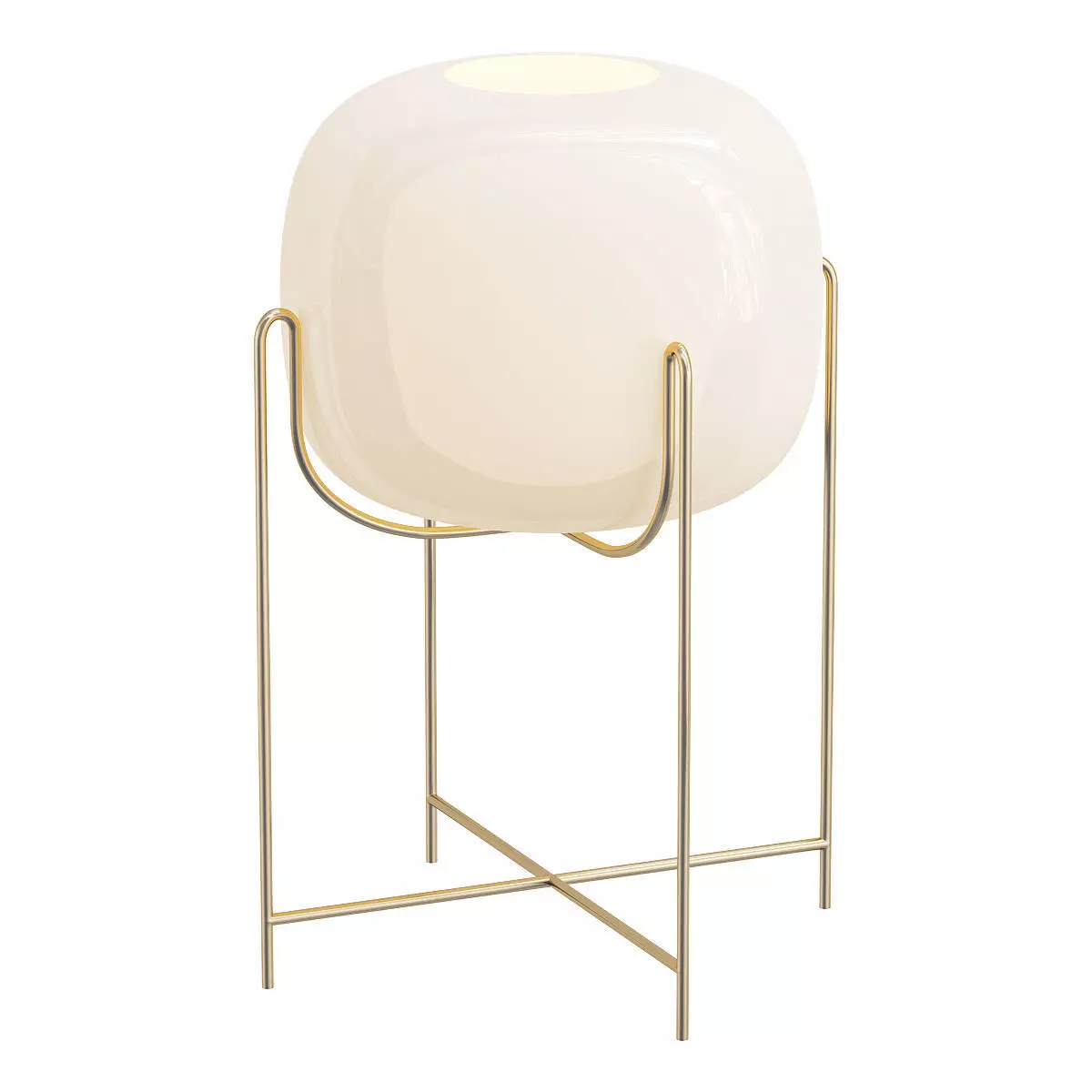 CRADLE table lamp glass with gold base 3D model
