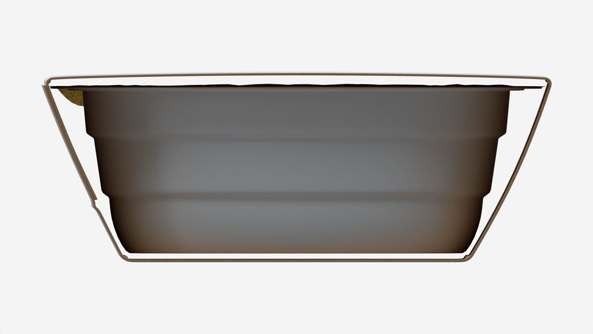 Plastic Food Tray with Wrap 3D model_7