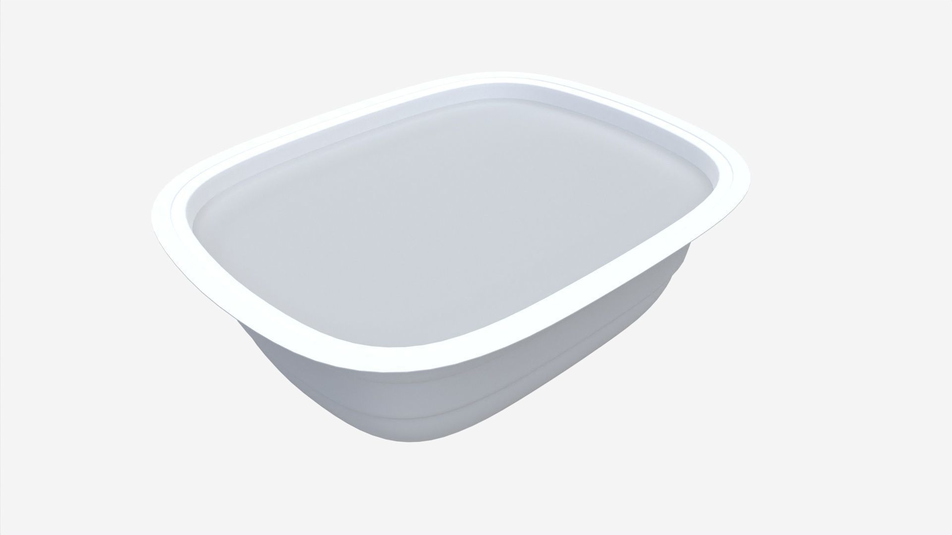 Plastic Food Tray with Wrap 3D model_3