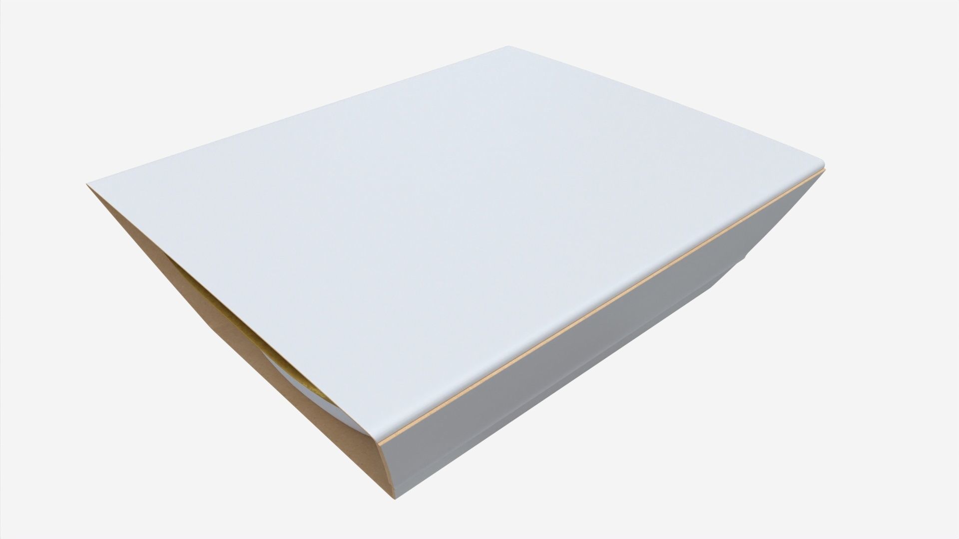 Plastic Food Tray with Wrap 3D model_1