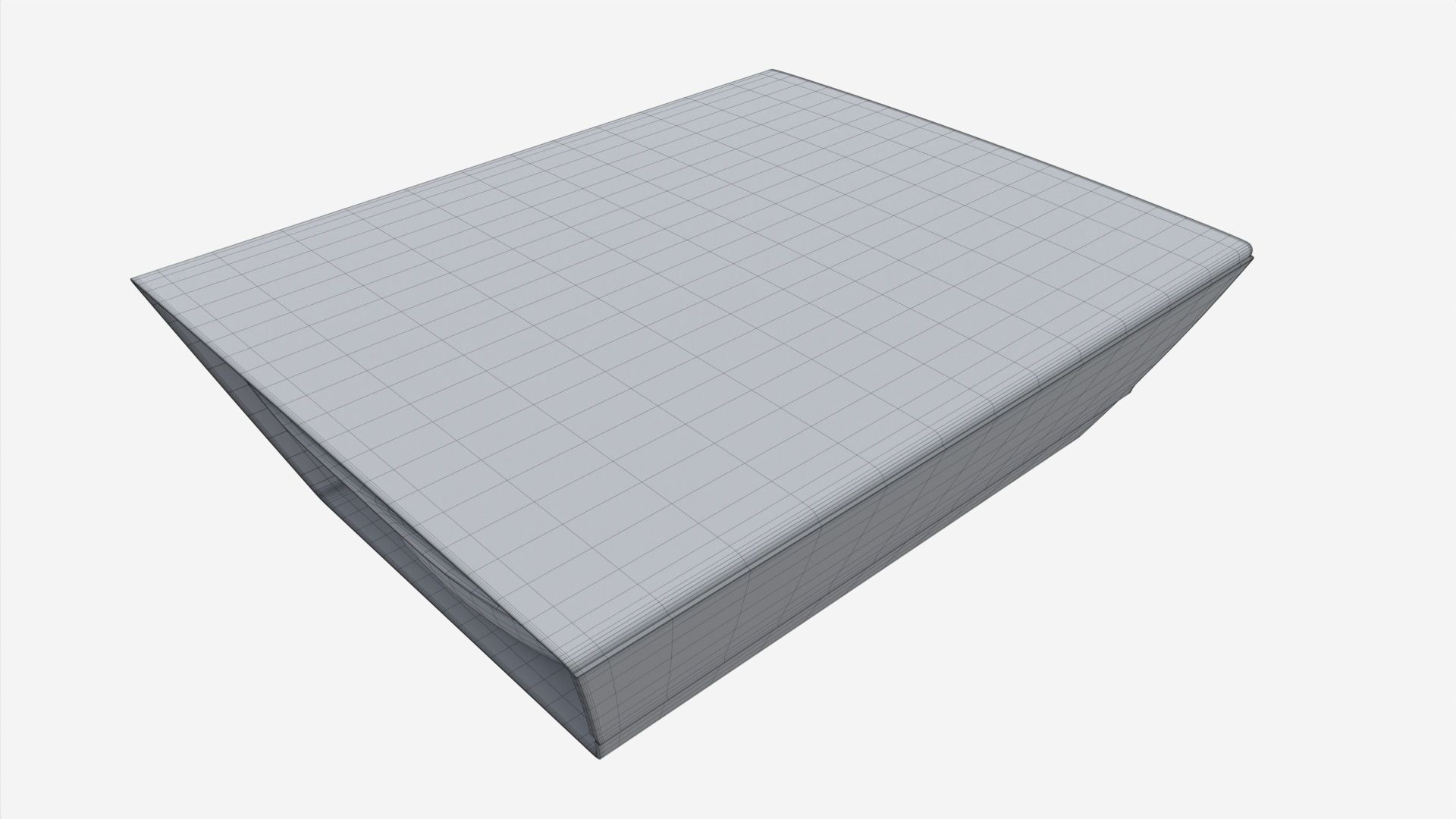 Plastic Food Tray with Wrap 3D model_8