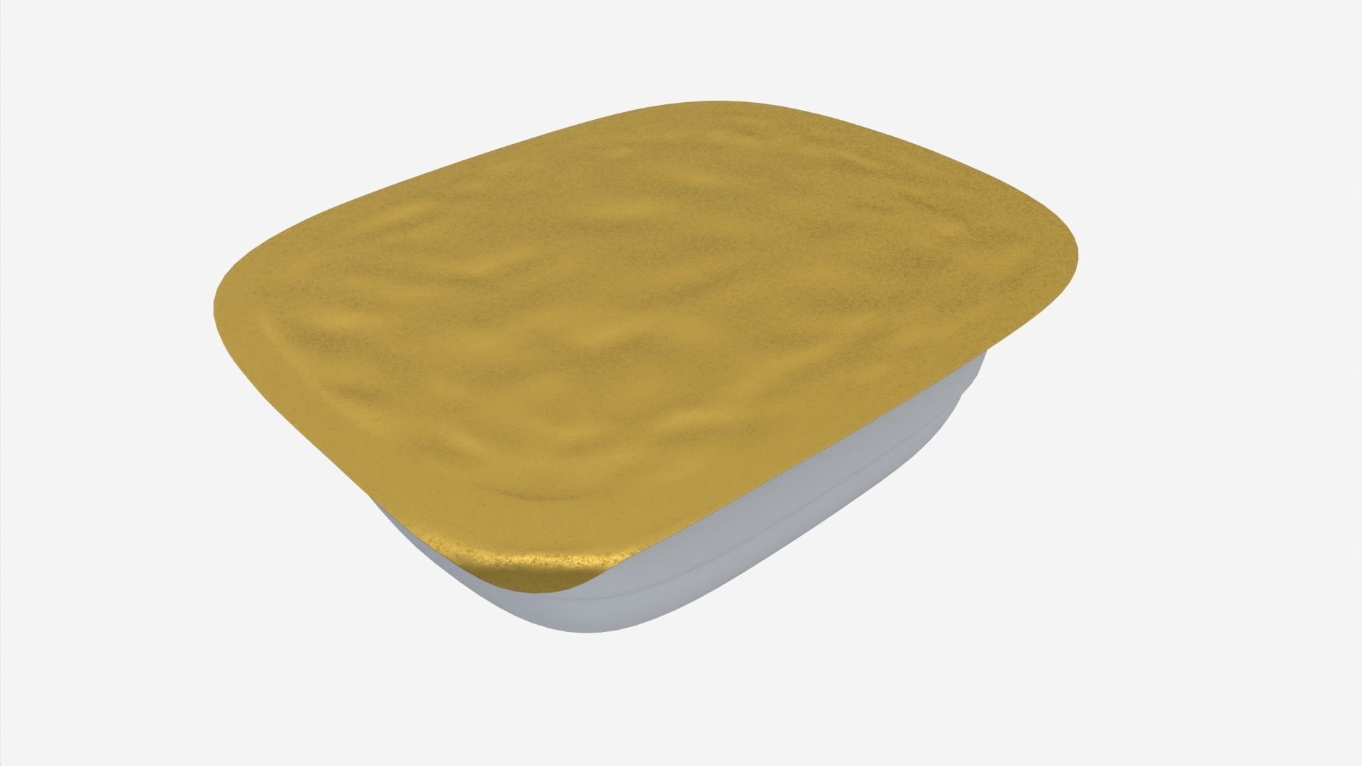 Plastic Food Tray with Wrap 3D model_2