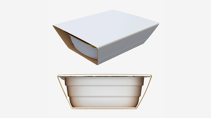 Plastic Food Tray with Wrap 3D model