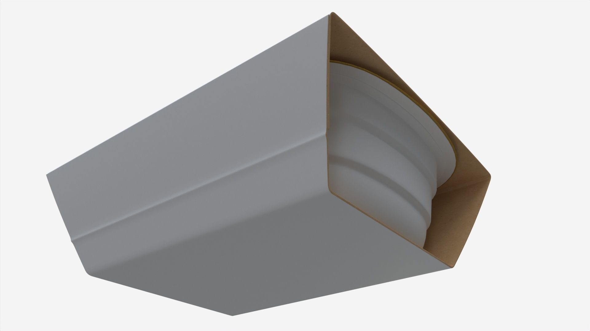Plastic Food Tray with Wrap 3D model_5