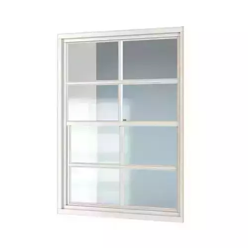 White Wood Window With Glass