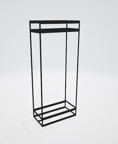 Partition metal coat rack Free 3D model