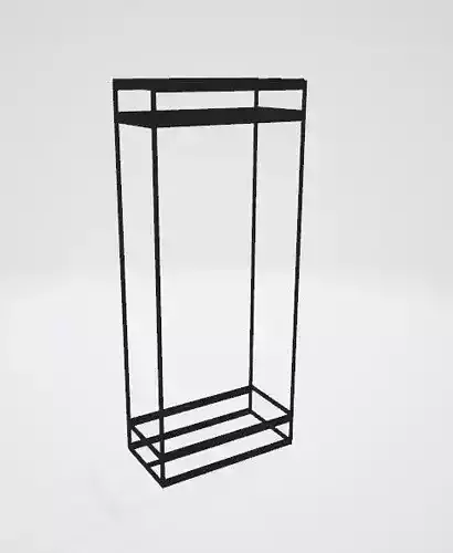 Partition metal coat rack