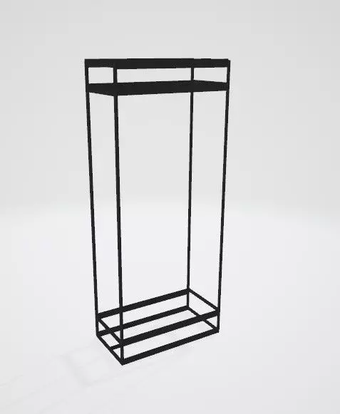 Partition metal coat rack Free 3D model_0