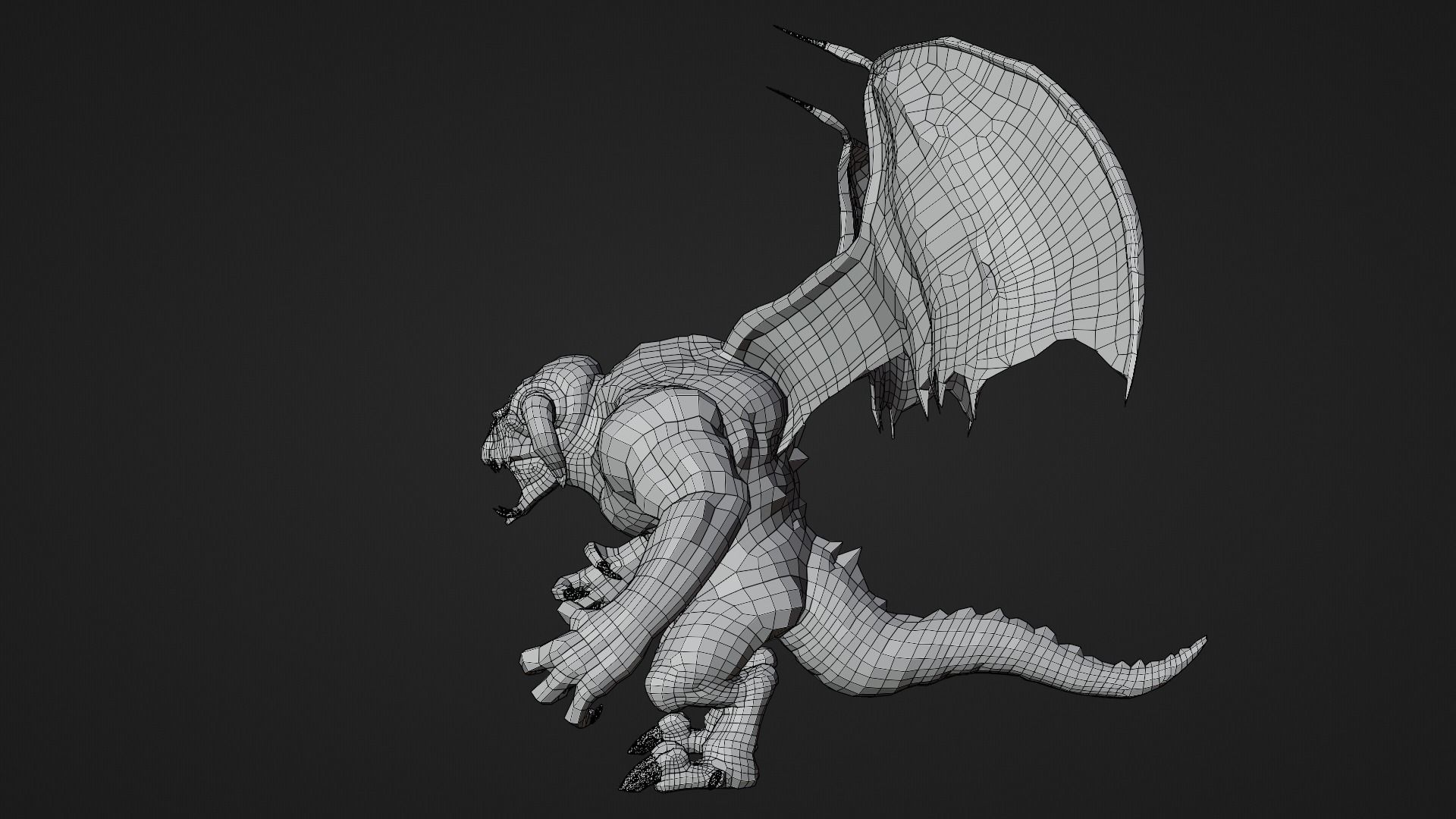 Balrog- recreated 3D Model Low-poly 3D model_6