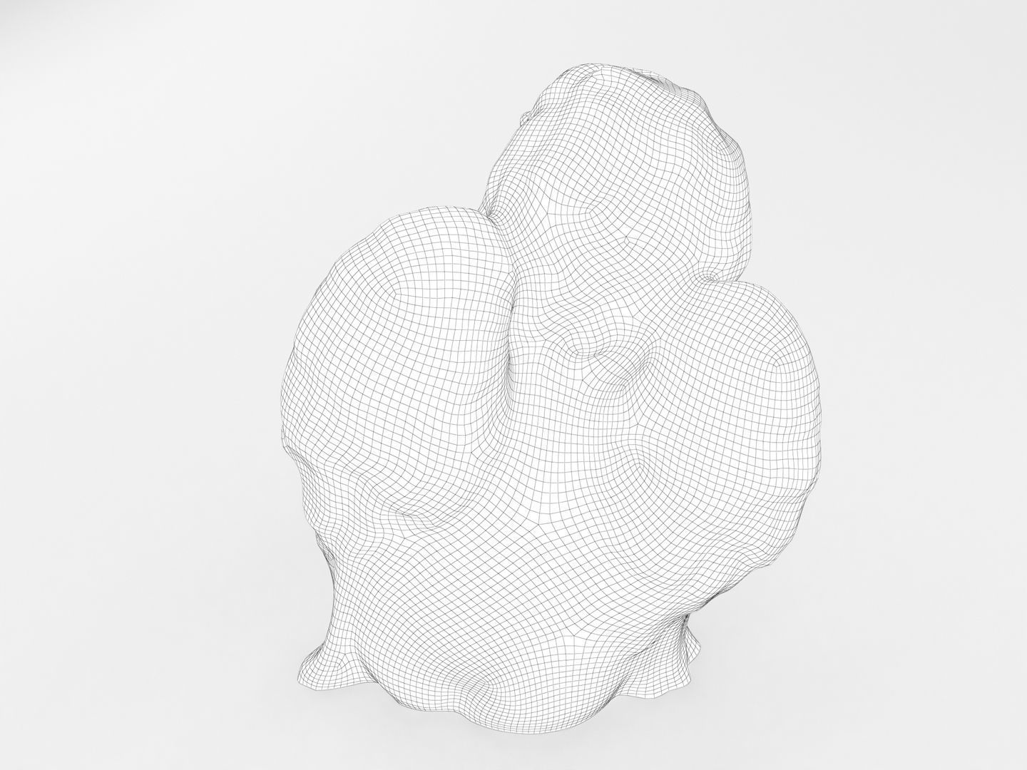 Angel Statuette Figurine 3D model_12