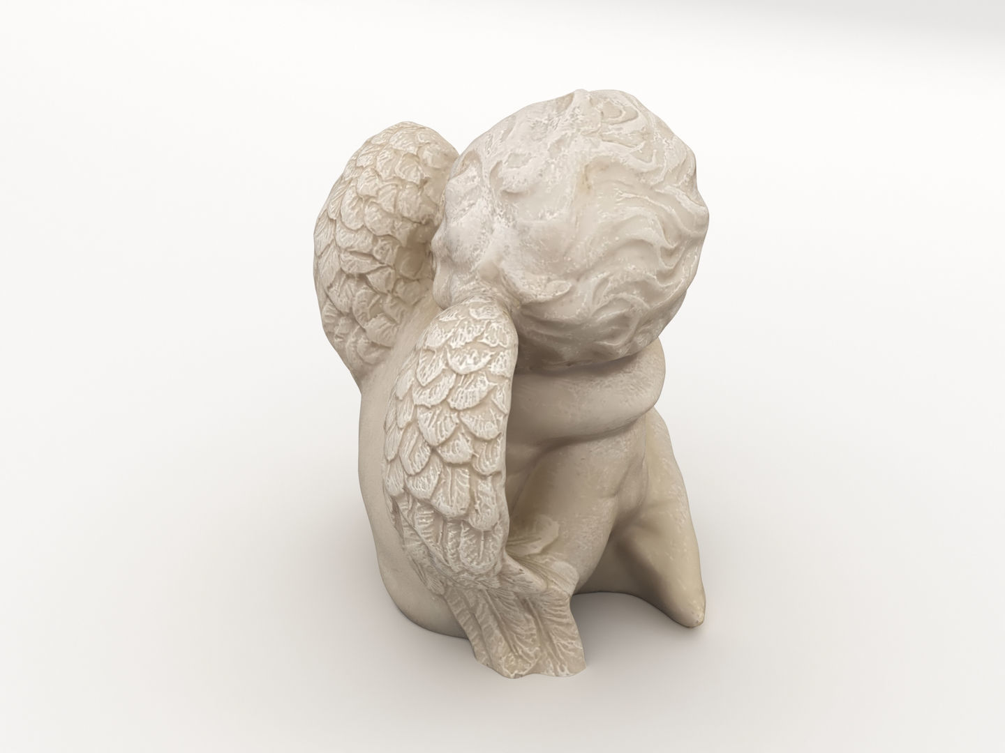 Angel Statuette Figurine 3D model_2
