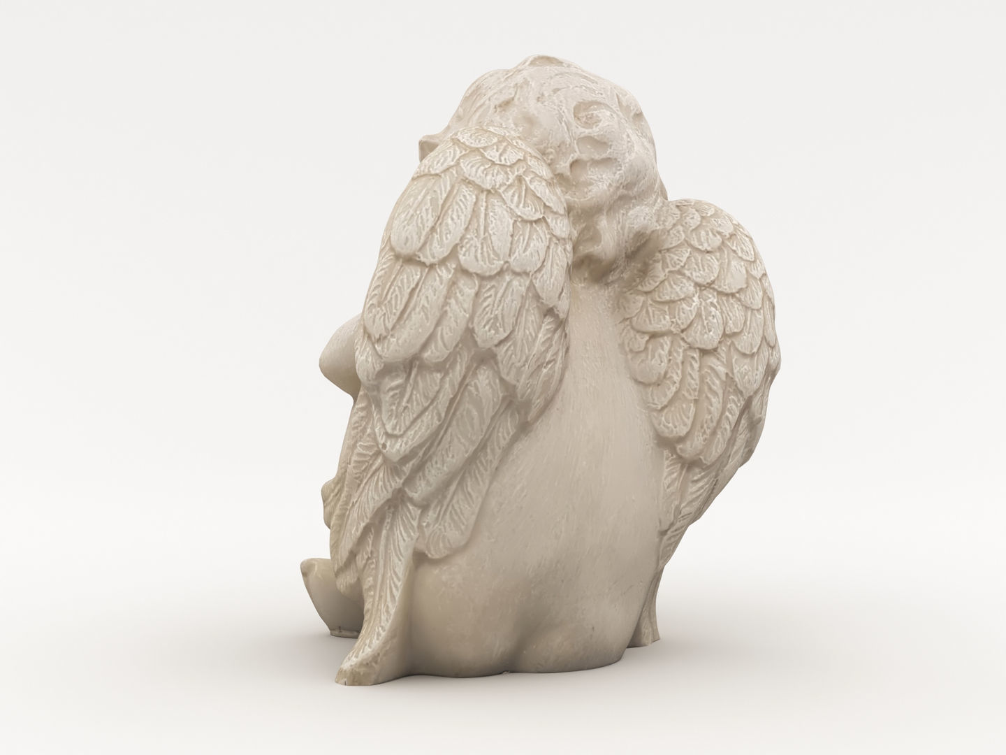 Angel Statuette Figurine 3D model_7