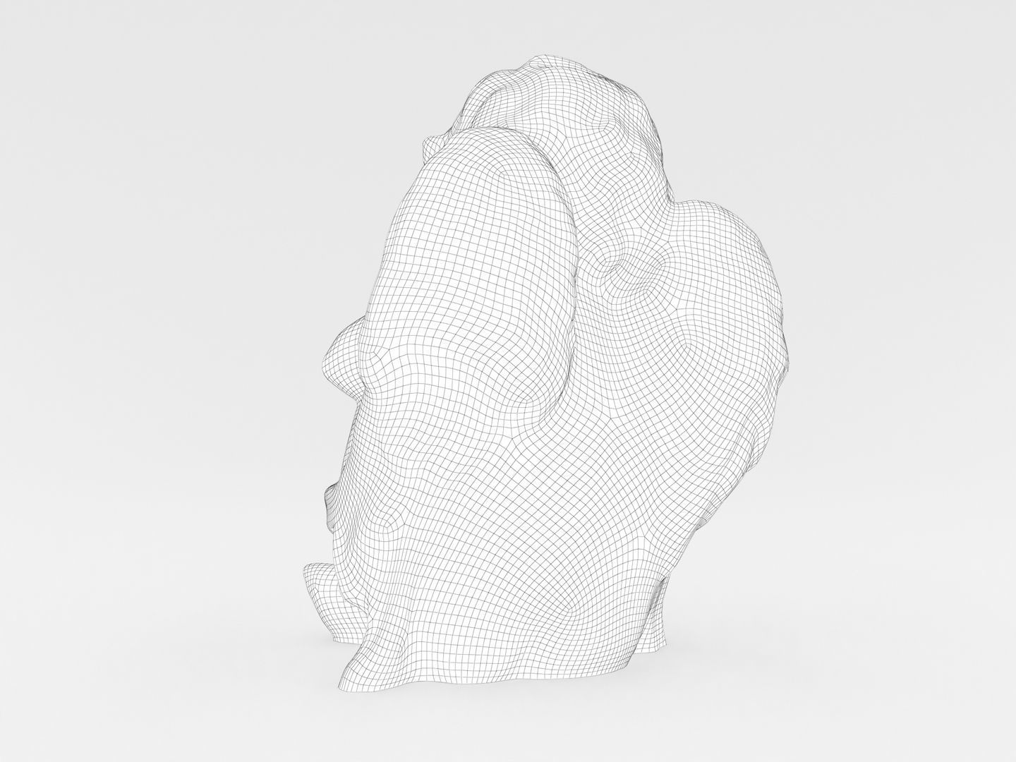 Angel Statuette Figurine 3D model_16