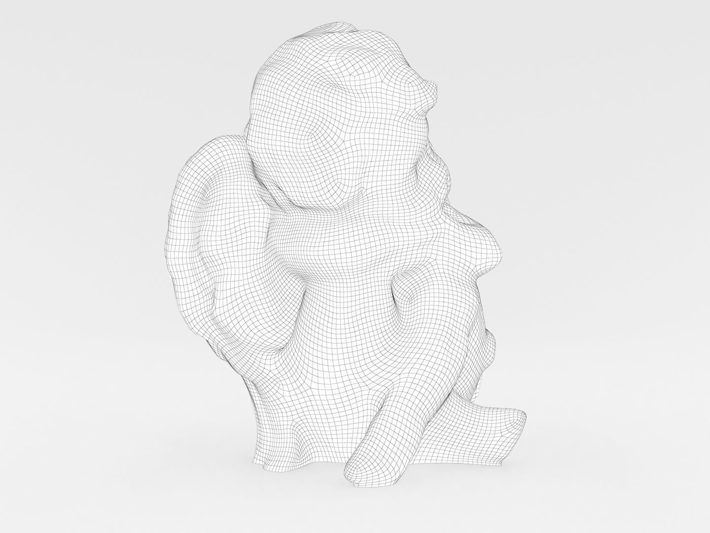 Angel Statuette Figurine 3D model_15